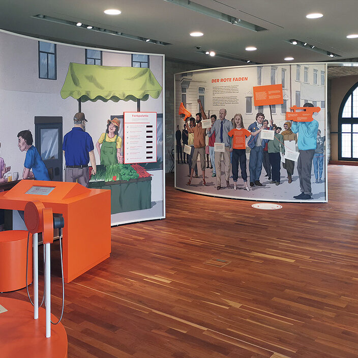 hambacher schloss, hambach, neustadt weinstraße, rheinland pfalz, schloss, museum, ausstellung, demokratie, farbe bekennen, hambacher fest, ausstellungsdesign, design, gestaltung, illustration, museumsgestaltung, ausstellungsgestaltung, ingmar süß, suess.artwork, ausstellungsillustration, wandgestaltung, malu dreyer, kurt beck, wolfgang niedecken, abdel karim, claudia deeg, swr, swf, hinauf, gezeichnet, art, kunst