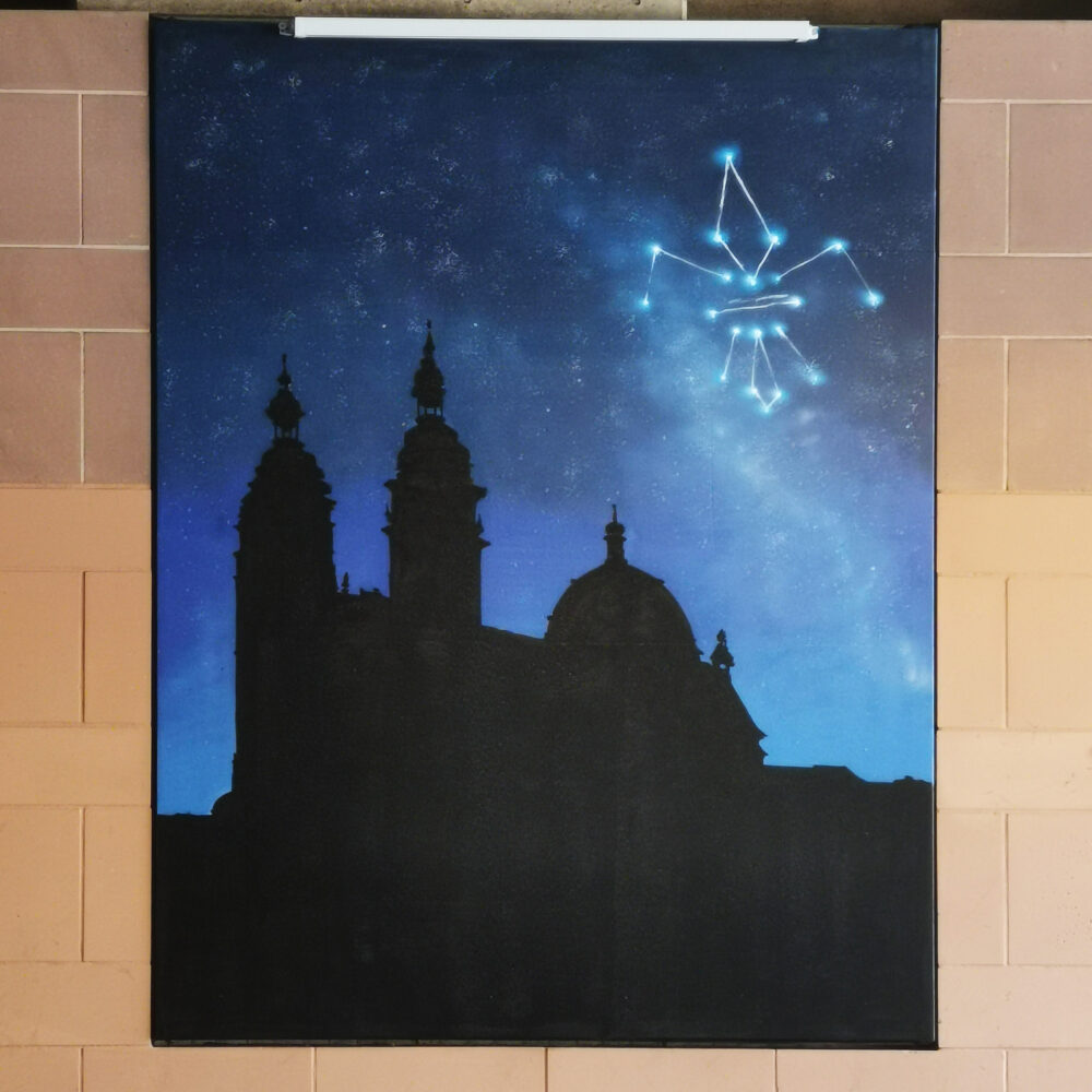 illustration, fulda, wandgestaltung, graffiti, sprayen, kunst, spraydose, sprühen, ingmar süß, karsten siebert, kaeone, magdeburger straße, rhön, dom, fuldamobil, basalt, birkhuhn, 0661, nullsechssechseins, kapitell, bahn, ice, re, dampflok, writing, mural art, franz erhard walter, lilie, sternenstadt, lichtverschmutzung, sternbild