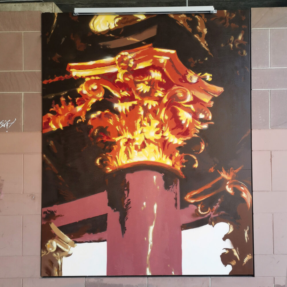 illustration, fulda, wandgestaltung, graffiti, sprayen, kunst, spraydose, sprühen, ingmar süß, karsten siebert, kaeone, magdeburger straße, rhön, dom, fuldamobil, basalt, birkhuhn, 0661, nullsechssechseins, kapitell, bahn, ice, re, dampflok, writing, mural art, franz erhard walter, lilie, sternenstadt, lichtverschmutzung, sternbild