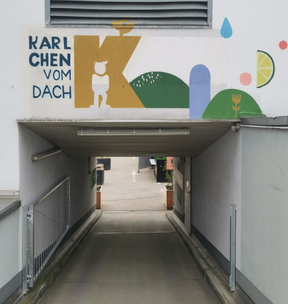 illustration, fulda, wandgestaltung, graffiti, sprayen, kunst, spraydose, sprühen, ingmar süß, karlchen, karl, rooftop, bar, dachgarten, kultur, pattern